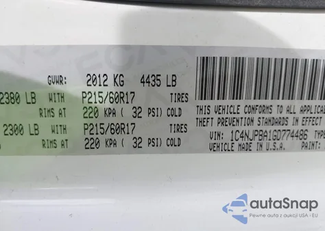 2016 Jeep Patriot Sport Se from USA, damaged, VIN 1C4NJPBA1GD774486